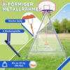 Outsunny Altalena per bambini da 3 a 8 anni, in acciaio, blu scuro - immagine 7