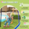 Outsunny Altalena per bambini da 3 a 8 anni, in acciaio, blu scuro - immagine 8