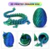 Uovo di drago stampato in 3D, giocattoli fidget drago di cristallo, drago articolato completamente articolato in uovo, giocattoli per adulti per autismo ADHD - immagine 3