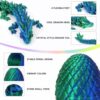 Uovo di drago stampato in 3D, giocattoli fidget drago di cristallo, drago articolato completamente articolato in uovo, giocattoli per adulti per autismo ADHD - immagine 4