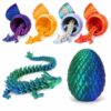 Uovo di drago stampato in 3D, giocattoli fidget drago di cristallo, drago articolato completamente articolato in uovo, giocattoli per adulti per autismo ADHD