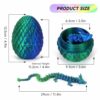 Uovo di drago stampato in 3D, giocattoli fidget drago di cristallo, drago articolato completamente articolato in uovo, giocattoli per adulti per autismo ADHD - immagine 5