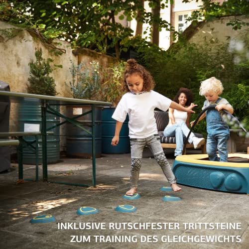 BERG Hoppaa - Trampolino per bambini (1-4 anni), per interni ed esterni, staffa di sicurezza e pietre antiscivolo per favorire le capacità motorie e l'equilibrio, montaggio semplice, durevole e - immagine 7