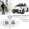 COSTWAY Jaguar Auto elettrica per bambini con storie e musica, clacson e fari, veicolo per bambini da 12 V con telecomando da 2,4 G, auto elettrica da 3 a 5 km/h, per bambini dai 3 anni in su (bianco) - immagine 4