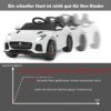 COSTWAY Jaguar Auto elettrica per bambini con storie e musica, clacson e fari, veicolo per bambini da 12 V con telecomando da 2,4 G, auto elettrica da 3 a 5 km/h, per bambini dai 3 anni in su (bianco) - immagine 6