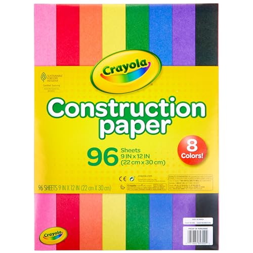 CRAYOLA Carta da Costruzione, 96 ct, Colori Assortiti, 4, 99-3000