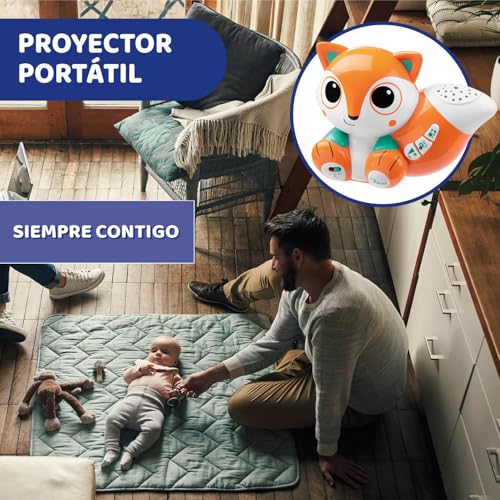 Chicco Proiettore Foxy La Volpe, Simpatico Proiettore Portatile con Melodie Rilassanti e Proiezioni Colorate, Luce Notturna Bambini, 0+ Mesi - immagine 12