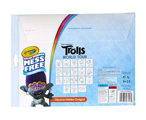 Crayola 75-7117 Color Wonder Trolls 2 World Tour Markers and Book, Multi - immagine 5