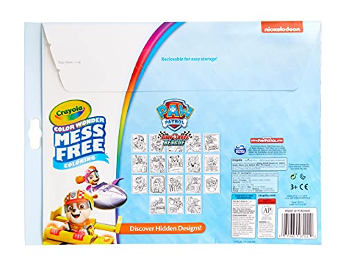 Crayola Paw Patrol Color Wonder, Ready Race Rescue, Mess Free Coloring Pages & Markers, Gift - immagine 7