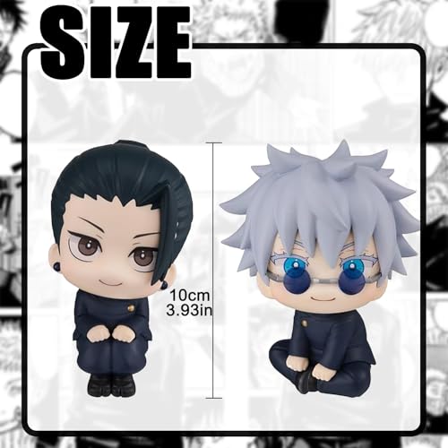 HBSFBH Figure anime Gojo Satoru, 2 pezzi Statua Satoru Gojo, Anime Gojo Satoru Action Figure, Gojou Figura Anime, Satoru Gojo Figura anime, Gojo Satoru Anime Statue, Giocattoli Decorazione Desktop - immagine 3