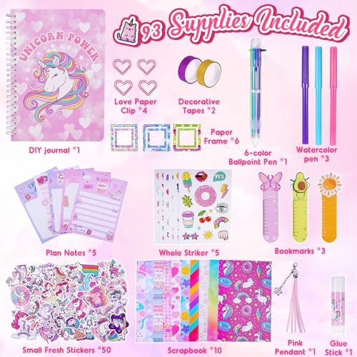 HappyKidsClub Regali per Ragazze dai 4 ai 12 Anni, Regali Unicorno per Ragazze Kit di Album per Ritagli Ragazze Giocattoli per Bambini Età 5-10 Regali per Ragazze Adolescenti Giocattoli Frozen Regali - immagine 3