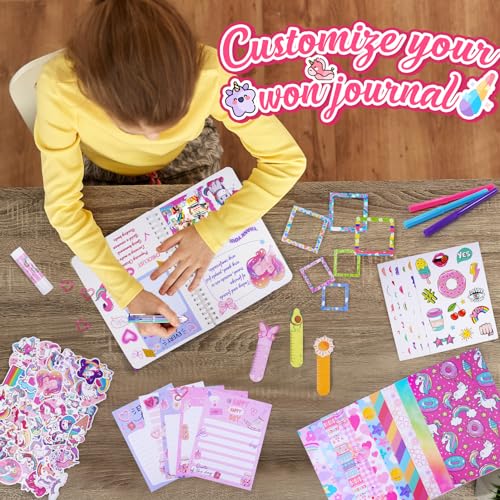 HappyKidsClub Regali per Ragazze dai 4 ai 12 Anni, Regali Unicorno per Ragazze Kit di Album per Ritagli Ragazze Giocattoli per Bambini Età 5-10 Regali per Ragazze Adolescenti Giocattoli Frozen Regali - immagine 5
