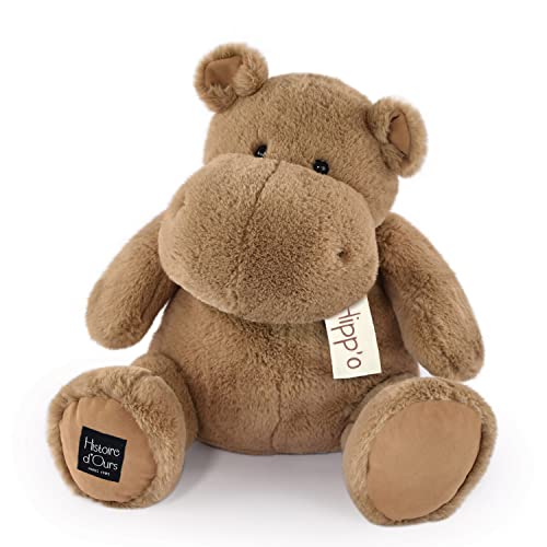 Histoire d'ours - Peluche Ippopotamo - HIPPO - Cioccolato Caldo - 40 cm - Grande peluche morbido e carino per i Calini - Idea regalo di nascita e compleanno per bambini - HIPPO - HO3204