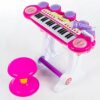Kinderplay Pianola Bambini, Pianoforte per Bambini - Tastiera 37 Tasti Microfono e Sgabello, Pianoforte Bambini, Altezza con Microfono 60 cm Altezza Tasti Tastiera: 45 cm, KP8285 - immagine 3