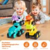 MOONTOY Macchinine per Bambini 1 Anno, Macchinina Bambino Dinosauro, Set di 4 Veicoli da Costruzione con Dinosauri, Macchinine Press & Go per Bambini 12 18 Mesi, Grande Regalo per i Bambini 1 2 3 Anni - immagine 5
