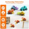 MOONTOY Macchinine per Bambini 1 Anno, Macchinina Bambino Dinosauro, Set di 4 Veicoli da Costruzione con Dinosauri, Macchinine Press & Go per Bambini 12 18 Mesi, Grande Regalo per i Bambini 1 2 3 Anni - immagine 6