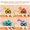 MOONTOY Macchinine per Bambini 1 Anno, Macchinina Bambino Dinosauro, Set di 4 Veicoli da Costruzione con Dinosauri, Macchinine Press & Go per Bambini 12 18 Mesi, Grande Regalo per i Bambini 1 2 3 Anni - immagine 7