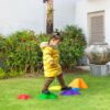 Outsunny Pietre di fiume, 6 pezzi, pietre di bilanciamento, gioco d'equilibrio, pietre impilabili antiscivolo, portata fino a 80 kg, per bambini da 3 a 8 anni, colorate - immagine 3