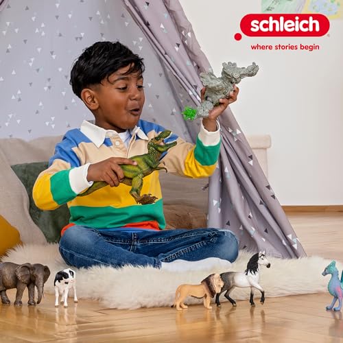 SCHLEICH FARM WORLD - 42195, Set da gioco da 96 pezzi per stalla di cavalli, set da gioco dettagliato e coinvolgente con 2 giocattoli per cavalli, statuetta del cavaliere e accessori della fattoria, - immagine 9