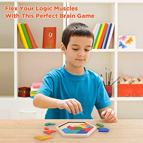 Vanmor Giocattoli Educativi in Legno per Bambini Piccoli, Forma Prescolare Ordinamento Colori Impilabili Puzzle Puzzle, Giocattoli Montessori per Bambini Di 3 Anni Ragazzi E Ragazze Che - immagine 3