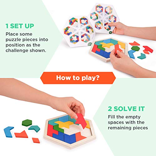 Vanmor Giocattoli Educativi in Legno per Bambini Piccoli, Forma Prescolare Ordinamento Colori Impilabili Puzzle Puzzle, Giocattoli Montessori per Bambini Di 3 Anni Ragazzi E Ragazze Che - immagine 4