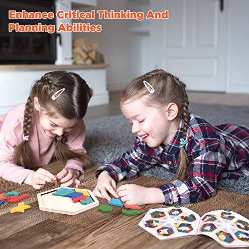 Vanmor Giocattoli Educativi in Legno per Bambini Piccoli, Forma Prescolare Ordinamento Colori Impilabili Puzzle Puzzle, Giocattoli Montessori per Bambini Di 3 Anni Ragazzi E Ragazze Che - immagine 7