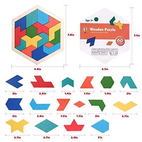 Vanmor Giocattoli Educativi in Legno per Bambini Piccoli, Forma Prescolare Ordinamento Colori Impilabili Puzzle Puzzle, Giocattoli Montessori per Bambini Di 3 Anni Ragazzi E Ragazze Che - immagine 8
