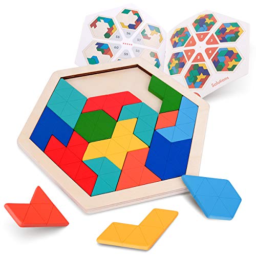 Vanmor Giocattoli Educativi in Legno per Bambini Piccoli, Forma Prescolare Ordinamento Colori Impilabili Puzzle Puzzle, Giocattoli Montessori per Bambini Di 3 Anni Ragazzi E Ragazze Che