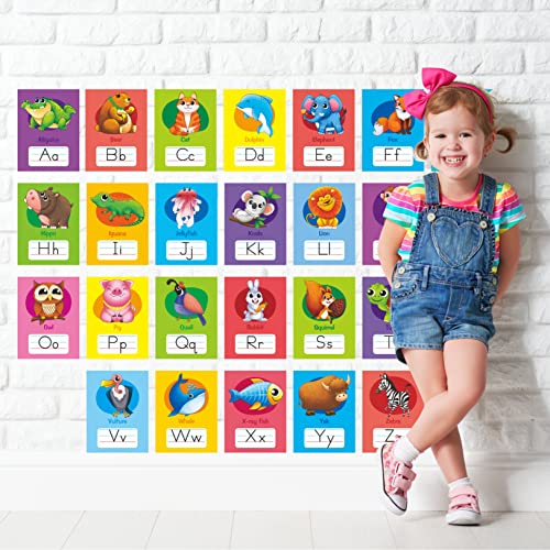 64 biglietti educativi, laminati a prova di acqualacrima, poster per l'apprendimento prescolare includono numeri dell'alfabeto colori e forme 2D3D, biglietti per l'istruzione precoce della scuola - immagine 5