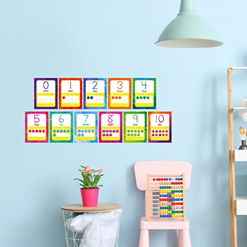 64 biglietti educativi, laminati a prova di acqualacrima, poster per l'apprendimento prescolare includono numeri dell'alfabeto colori e forme 2D3D, biglietti per l'istruzione precoce della scuola - immagine 7