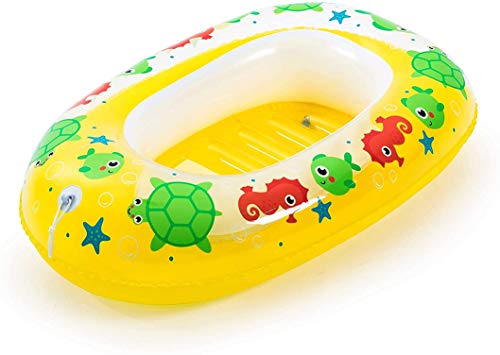 Bestway Kiddie Raft - Canotto gonfiabile per bambini, 102 x 69 cm, colori assortiti, 34037, giallo.
