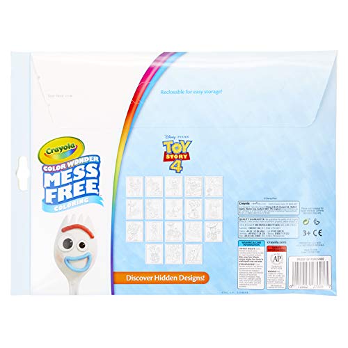 Crayola Color Wonder - Disney Toy Story 4 Mess-Free Colouring Book (Includes 18 Colouring Pages & 5 Magic Color Wonder Markers) - immagine 4