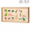 Dida Domino Dinosauri Animali del Passato 28 Tessere - Gioco Educativo in Legno per Bambini, Set Colorato e Didattico, Stile Montessori, Gioco da Tavolo Divertente - immagine 3