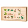 Dida Domino Dinosauri Animali del Passato 28 Tessere - Gioco Educativo in Legno per Bambini, Set Colorato e Didattico, Stile Montessori, Gioco da Tavolo Divertente
