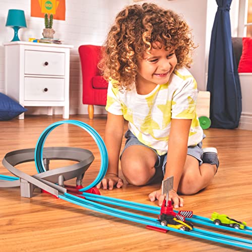 Driven by Battat Drag Race Track Play Set-Large La Pista di Corsa Turbo Dash – Set di 28 Pezzi con Circuito e 2 Macchine – Giocattolo per Bambini di 3 Anni in su, Colore Blu, WH1116C1Z - immagine 7