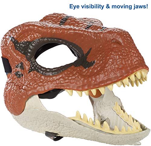 Jurassic World Dinosaur Mask with Opening Jaw, Texture and Color, Velociraptor - immagine 5