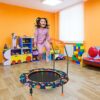 KOMFOTTEU Trampolino Elastico per Bambini dai 3 ai 6 anni, Ø 92 cm, Tappeto Elastico Bambini con Luci a LED, Mini Trampolino da Giardino con Manico e Tappetino di Sicurezza, Portata fino a 25 kg - immagine 3