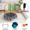 KOMFOTTEU Trampolino Elastico per Bambini dai 3 ai 6 anni, Ø 92 cm, Tappeto Elastico Bambini con Luci a LED, Mini Trampolino da Giardino con Manico e Tappetino di Sicurezza, Portata fino a 25 kg - immagine 4