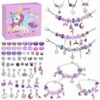 Kit per Braccialetti Bambina, Regalo Bambina 5 6 7 8 9 10 Anni, Kit Giochi Crea Braccialetti Fai Da Te, Kit per Creare Braccialetti con Ciondoli per Natale, Compleanno