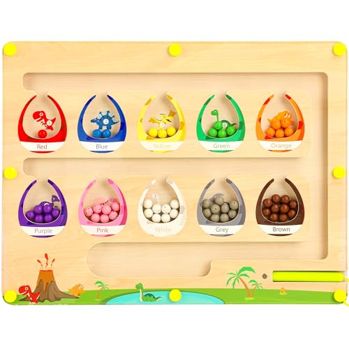 Labirinto Magnetico di Colori e Numeri Giochi Montessori Bambini 3 4 5 6 Anni Gioco di Abbinamento Selezione dei Colori Giocattoli Magnetico Labirinto Giochi Educativi Montessori Regalo per Bambini - immagine 26
