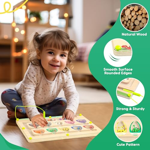 Labirinto Magnetico di Colori e Numeri Giochi Montessori Bambini 3 4 5 6 Anni Gioco di Abbinamento Selezione dei Colori Giocattoli Magnetico Labirinto Giochi Educativi Montessori Regalo per Bambini - immagine 32