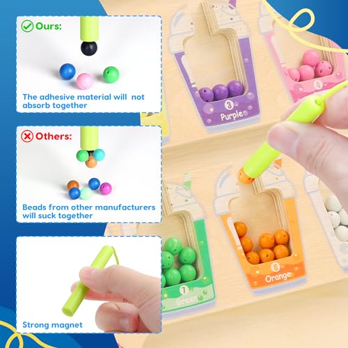 Labirinto Magnetico di Colori e Numeri Giochi Montessori Bambini 3 4 5 6 Anni Gioco di Abbinamento Selezione dei Colori Giocattoli Magnetico Labirinto Giochi Educativi Montessori Regalo per Bambini - immagine 5