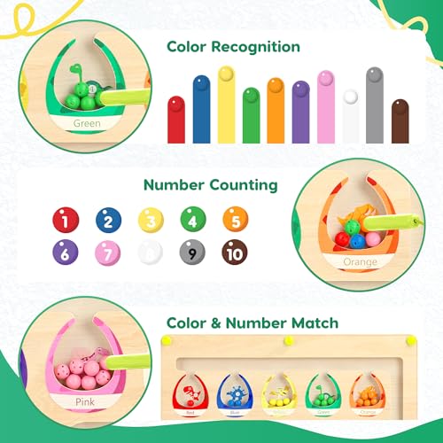 Labirinto Magnetico di Colori e Numeri Giochi Montessori Bambini 3 4 5 6 Anni Gioco di Abbinamento Selezione dei Colori Giocattoli Magnetico Labirinto Giochi Educativi Montessori Regalo per Bambini - immagine 54