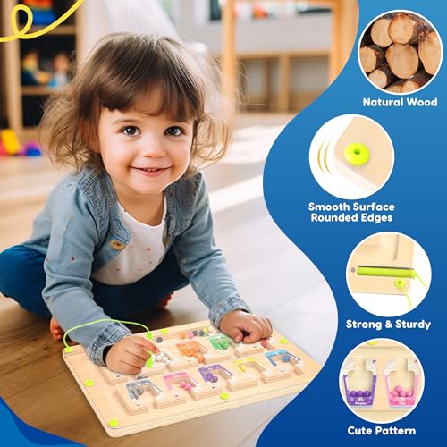 Labirinto Magnetico di Colori e Numeri Giochi Montessori Bambini 3 4 5 6 Anni Gioco di Abbinamento Selezione dei Colori Giocattoli Magnetico Labirinto Giochi Educativi Montessori Regalo per Bambini - immagine 7