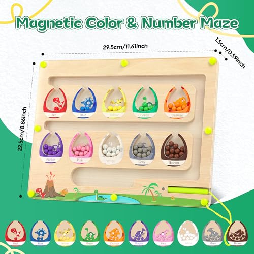 Labirinto Magnetico di Colori e Numeri Giochi Montessori Bambini 3 4 5 6 Anni Gioco di Abbinamento Selezione dei Colori Giocattoli Magnetico Labirinto Giochi Educativi Montessori Regalo per Bambini - immagine 60