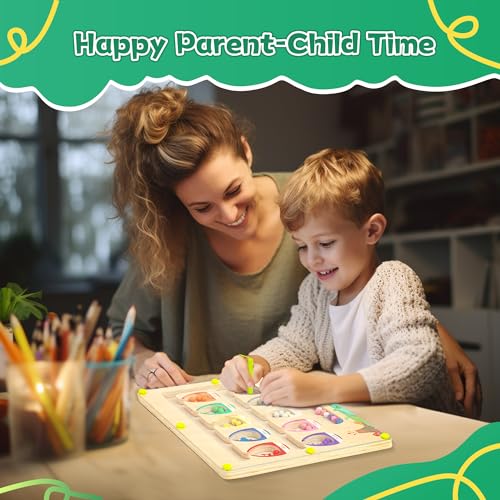 Labirinto Magnetico di Colori e Numeri Giochi Montessori Bambini 3 4 5 6 Anni Gioco di Abbinamento Selezione dei Colori Giocattoli Magnetico Labirinto Giochi Educativi Montessori Regalo per Bambini - immagine 64