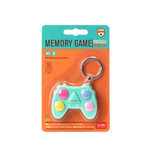 Legami- Gioco di Memoria Luminoso e sonoro, Sequenza di Colori da memorizzare e ripetere, con Anello Portachiave, Batterie Incluse, 15 Livelli, 4,5x1,5 cm, Verde, MMK0001 - immagine 6