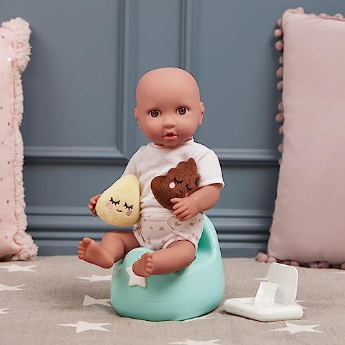 LullaBaby Training Accessory with 2 Sounds – 14-inch Accessories – Plushies, Diaper, And Pretend Wipes – Imaginative Play – Toys for Kids Ages 2 & Up – Baby Doll Potty Set, Multicolore, LBY7637Z - immagine 5