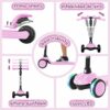 Monopattino bambino 2 anni a 6 anni - Monopattino bambina altezza regolabile con ruote luci LED - Monopattino 3 ruote Scooter bambino - Monopattino per bambini per bambini e ragazze - immagine 4