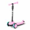 Monopattino bambino 2 anni a 6 anni - Monopattino bambina altezza regolabile con ruote luci LED - Monopattino 3 ruote Scooter bambino - Monopattino per bambini per bambini e ragazze